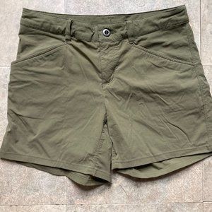 2 Pair Patagonia Quandary 5" inseam shorts in Forge Gray and Fatigue Green